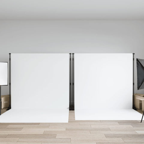 Backdrop Stands 2 pcs Black 305x243 cm Steel 3187467