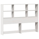 Bookcase Bed without Mattress White 140x200cm Solid Wood Pine 3322394
