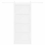 Sliding Door White 86 x 198.5 cm Solid pine wood and steel 3333259