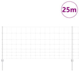Wild Fence with Posts 25 x 1 m Hot-Dip Galvanised Steel 3337118