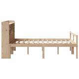 Bookcase Bed without Mattress 135x190 cm Doouble Solid Wood Pine 3322045