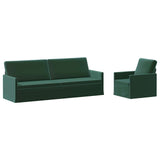 Sofa Set 2 pcs Dark Green Velvet 3433231