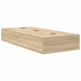 Storage Bed Frame Sonoma Oak 100 x 200 cm Engineered Wood 3335351