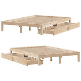 Bed Frame with Drawers without Mattress 140x200 cm 3301948