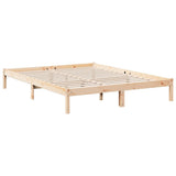 Extra Long Bed Frame without Mattress 160x210 cm Solid Wood Pine 852408