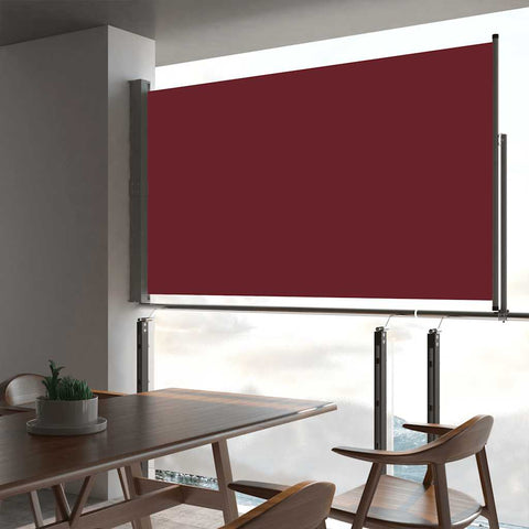 Patio Retractable Side Awning 140 x 300 cm Red 48348