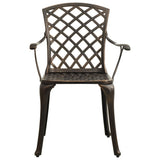 Garden Dining Set Bronze Cast Aluminium Medium Ergonomic 3216349