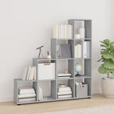 Staircase Bookcase Grey Sonoma 142 cm Engineered Wood 342601