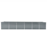 47068 Garden Raised Bed Galvanised Steel 480x80x77 cm Grey