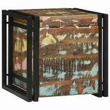 Storage Box Brown and Black 40 x 40 x 40 cm Solid Acacia Wood 4016749