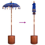 Balinese Parasol with Base 2 pcs Blue 3433031