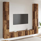 Wall Mounted TV cabinets 6 pcs Old Wood Engineered Wood 3328987