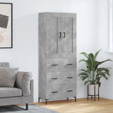 Highboard Concrete Grey 69,5x34x180 cm Engineered Wood 3199749