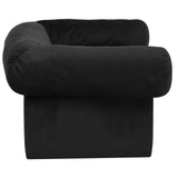 Dog Sofa with Drawer Black 75x50x38 cm Plush 171078