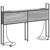 Storage Headboard with Charging Station Grey sonoma 150 cm 859813