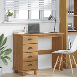 Writing Desk ASKIM Brown 95 x 40 x 75 cm Solid Pine Wood 4105448