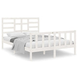 Bed Frame without Mattress White Solid Wood 120x190 cm Small Double 3105896