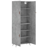 Highboard Concrete Grey 69,5x34x180 cm Engineered Wood 3195655