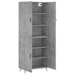 Highboard Concrete Grey 69.5x34x180 cm Engineered Wood 3195655