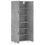 Highboard Concrete Grey 69.5x34x180 cm Engineered Wood 3195655
