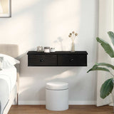 Wall Shelf with Drawers Black 80x31x17 cm Engineered Wood 859951