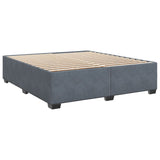 Box Spring Bed with Mattress Dark Grey 200x200 cm Velvet 3290997