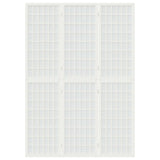 Folding 3-Panel Room Divider Japanese Style 120x170 cm White 352087