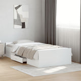 Bed Frame with Drawers without Mattress White 90x190 cm Single 3280342