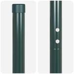 Fence Posts 12 pcs Green 180 cm Powder-coated steel 42012740