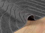 Area Rugs Square PALMERAS Anthracite 200 x 200 cm Polyester 42022669