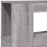 LED Headboard Grey Sonoma 220x18.5x103.5 cm Engineered Wood 837377