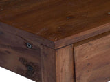Plant Stand with Drawer Brown 30 x 30 x 80 cm Mahogany Wood 42012384