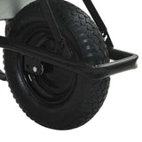 Wheelbarrow Silver and Black 141 x 60 x 57 cm Steel 42007973