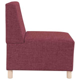 Modular Sofa Unit Armless 2 pcs Red 55 x 74 x 82 cm Fabric 3399751