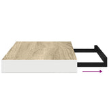 Floating Wall Shelves 4 pcs Oak and White 50x23.5x3.8 cm MDF 326575