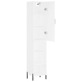 Highboard White 34,5x34x180 cm Engineered Wood 3198985