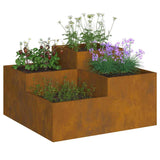Garden Planter Rusty 80 x 80 x 48 cm Weathering steel 865847