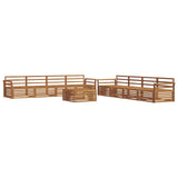 Outdoor Sofa Set 9 pcs Natural Solid Acacia Wood 3373219