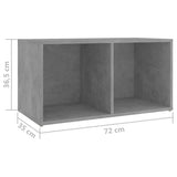 TV Cabinets 4 pcs Concrete Grey 72x35x36.5 cm Engineered Wood 3079974