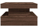 Coffee Table with LED Lights Brown Oak 90x50x40 cm 839853