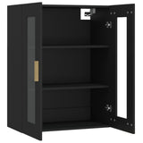 Hanging Wall Cabinet Black Engineered wood, glass Medium 812277