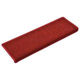 Carpet Stair Tread Set of 15 Red 100% Polypropylene Standard 134572
