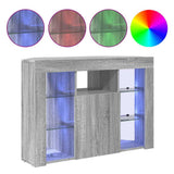 Corner LED TV Cabinet Grey Sonoma 100x40x68cm Engineered Wood 889791