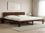 Double Bed Frame with Headboard ROSTOCK Dark Brown 180 x 200 cm 3405422