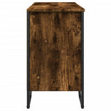 Bathroom Sink Cabinet Smoked Oak 91x35x60 cm Engineered Wood 848661
