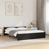 Bed Frame without Mattress Black Solid Wood 140x190 cm 815028