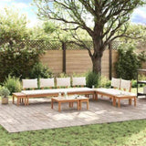 Garden Sofa Set 5 pcs Brown and Cream 3356870