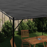 Gazebo Anthracite 4x4 m 180 g/m Fabric and Steel 362465