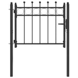 Fence Gate HORST 100 x 75 cm Metal Black Lockable 42034058