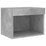 5 Piece TV Wall Units with LED Concrete Grey Engineered Wood 3216728